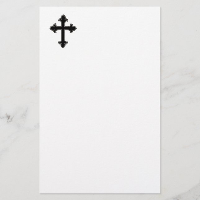 Christliches Kreuz Briefpapier (Vorderseite)