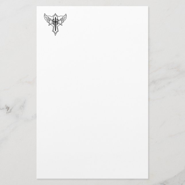 Christliches Kreuz Briefpapier (Vorderseite)