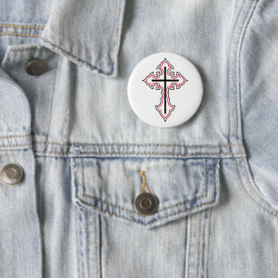 Christliches Kreuz Button
