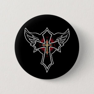 Christliches Kreuz Button