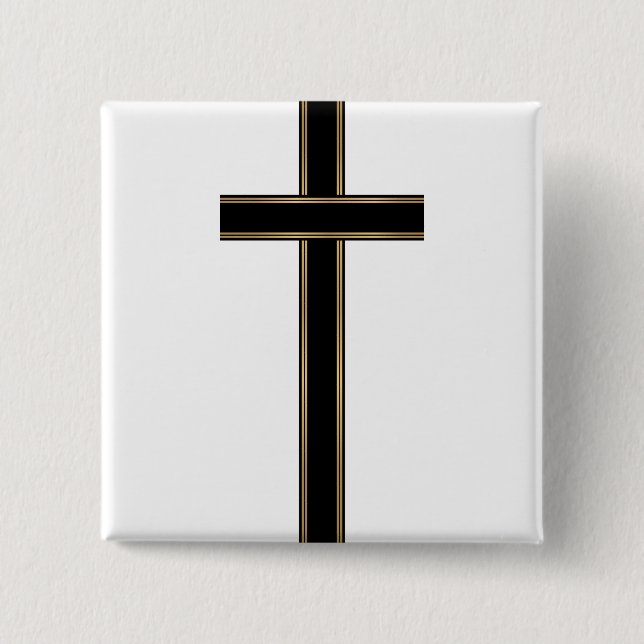 Christliches Kreuz Button (Vorderseite)