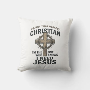 Christliches Kreuz Dornenkrone Vintage-Glaubens-Sh Kissen
