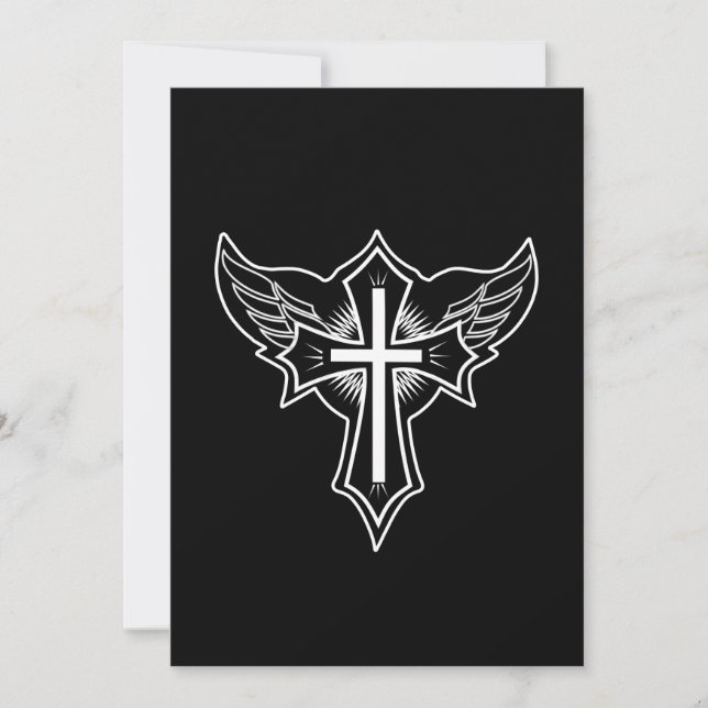 Christliches Kreuz Einladung (Vorderseite)