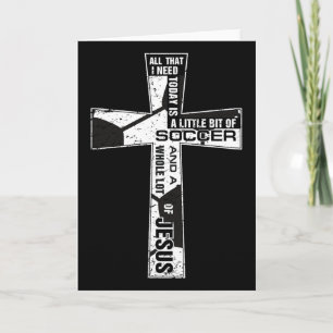 Christliches Kreuz Fußball Kunst Alles, was ich br Karte