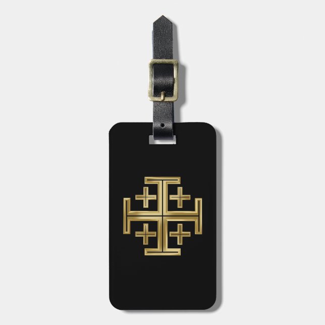 Christliches Kreuz Gepäckanhänger (Vorderseite vertikal)