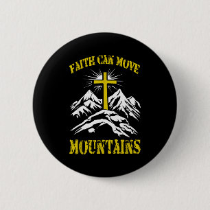 Christliches Kreuz Glauben kann Berge versetzen Button
