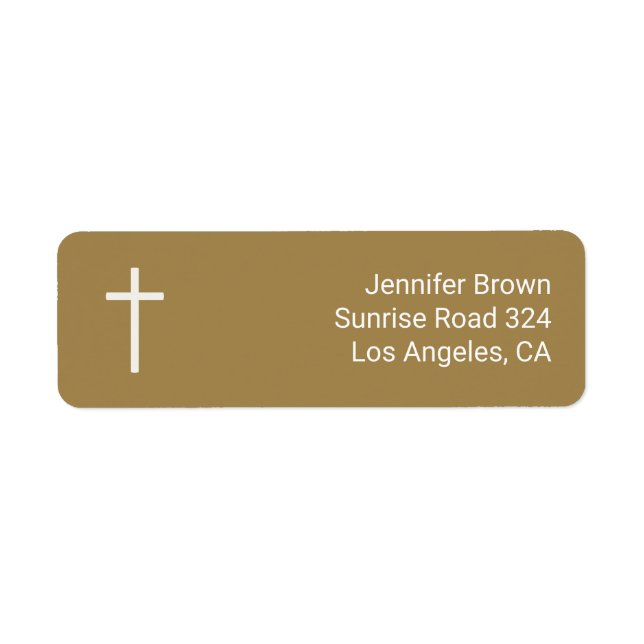 Christliches Kreuz | Gold (Vorne)