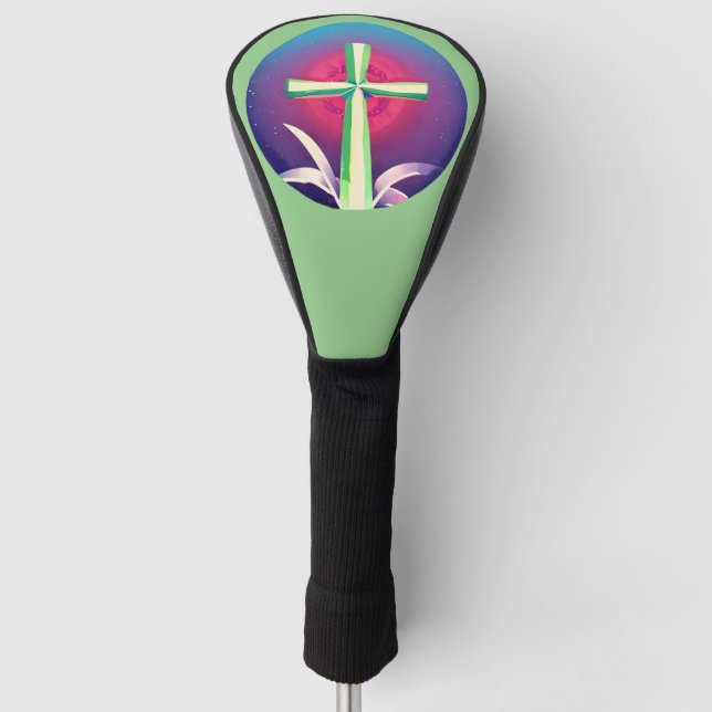 Christliches Kreuz Golf Headcover (Vorderseite)