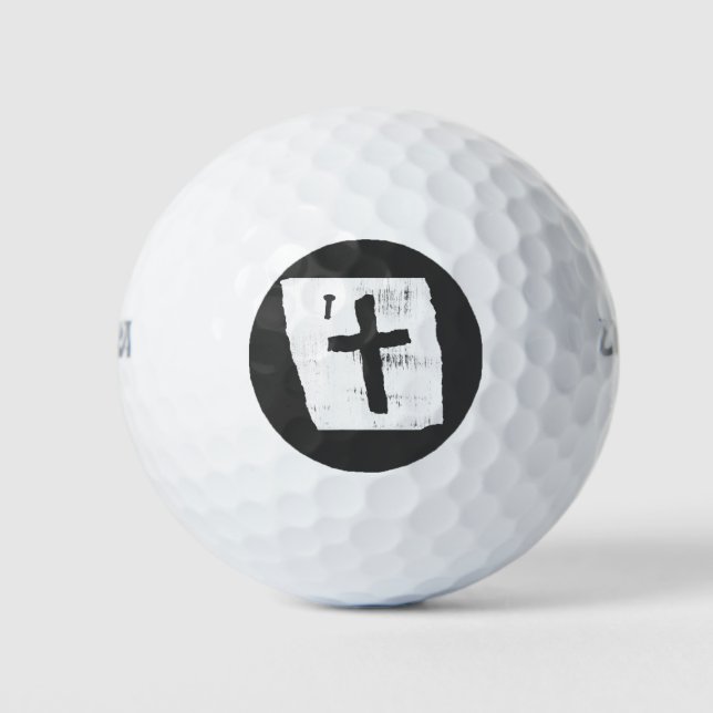 Christliches Kreuz Golfball (Vorderseite)