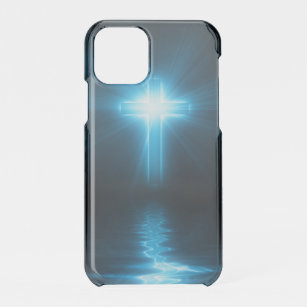 Christliches Kreuz in blauem Licht iPhone 11 Pro Hülle