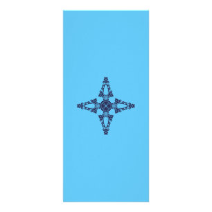 Christliches Kreuz in himmlisch blauem Kunstwerk Werbekarte