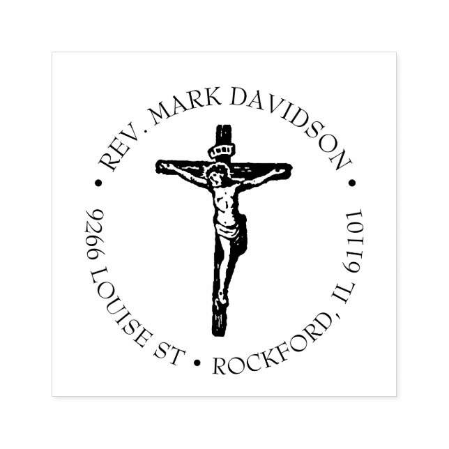 Christliches Kreuz Jesus Christus Crucifix Gummistempel (Prägung)