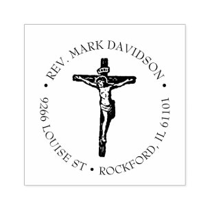 Christliches Kreuz Jesus Christus-Kruzifix Gummistempel