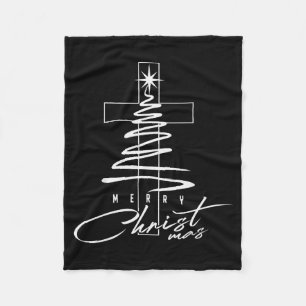 Christliches Kreuz Jesus Frohe Weihnachten Xmas Ba Fleecedecke