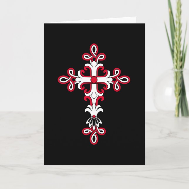Christliches Kreuz Karte (Vorderseite)