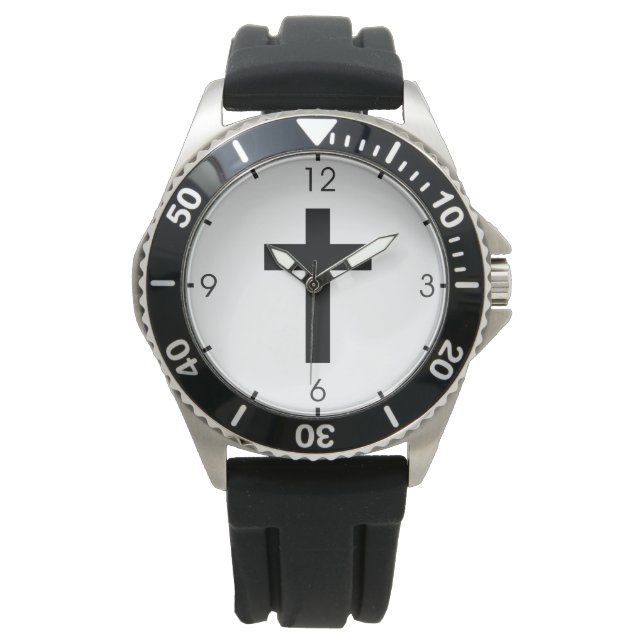 Christliches Kreuz (Kreuz) Armbanduhr (Vorderseite)