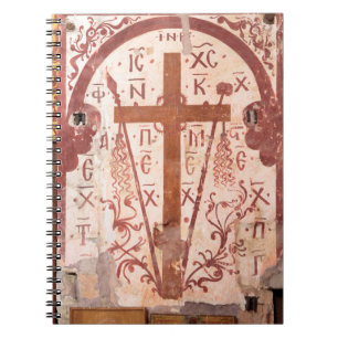Christliches Kreuz Kunstwerk Notizblock