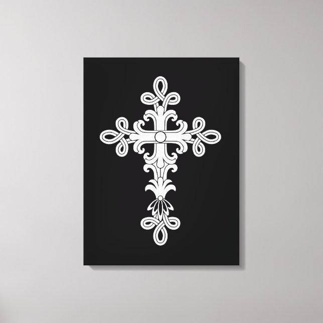 Christliches Kreuz Leinwanddruck (Vorderseite)