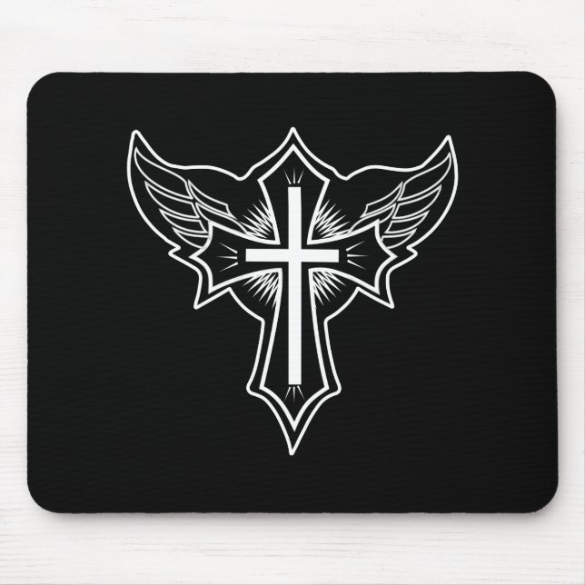 Christliches Kreuz Mousepad (Vorne)