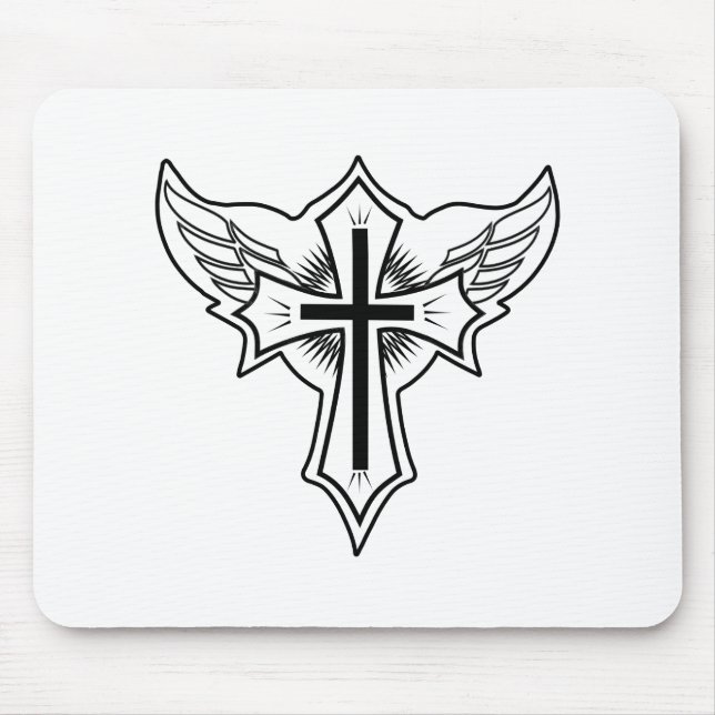 Christliches Kreuz Mousepad (Vorne)