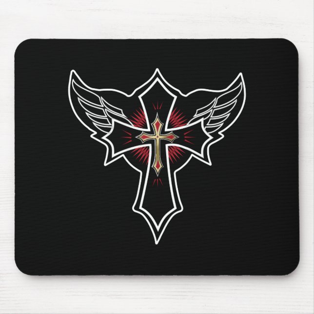 Christliches Kreuz Mousepad (Vorne)