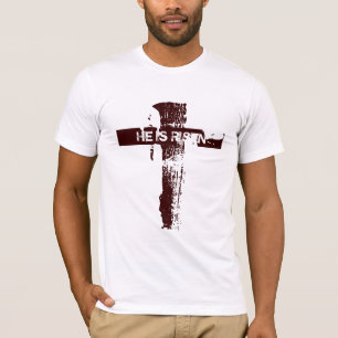 Christliches Kreuz Ostern WIRD ER GESTIEGEN T-Shirt