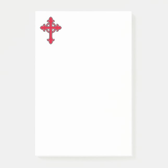 Christliches Kreuz Post-it Klebezettel (Vorderseite)