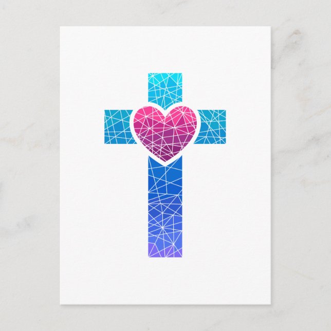 Christliches Kreuz Postkarte (Vorderseite)