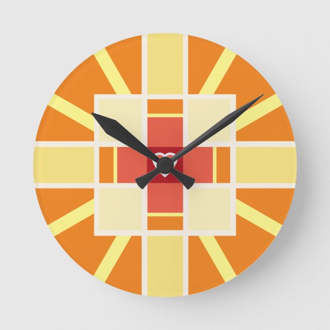 Christliches Kreuz Runde Wanduhr (Vorderseite)