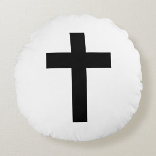 Christliches Kreuz Rundes Kissen
