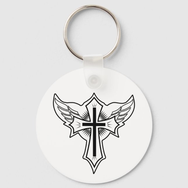 Christliches Kreuz Schlüsselanhänger (Vorderseite)