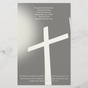 Christliches Kreuz Schreibwaren Auf Schwarz Briefpapier