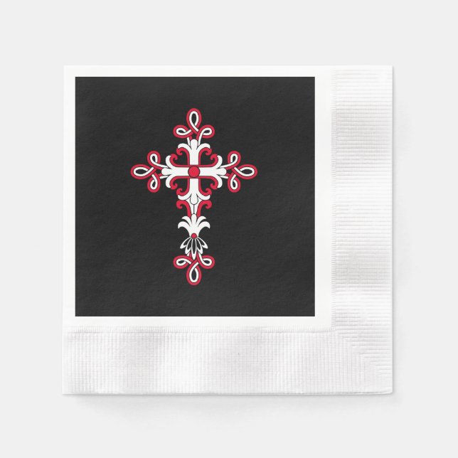 Christliches Kreuz Serviette (Vorderseite)