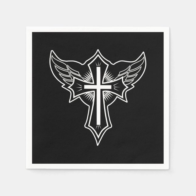 Christliches Kreuz Serviette (Vorderseite)