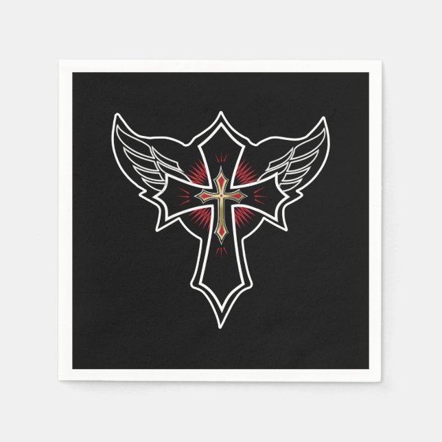 Christliches Kreuz Serviette (Vorderseite)