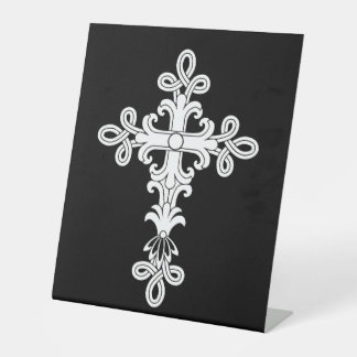 Christliches Kreuz Sockelschild