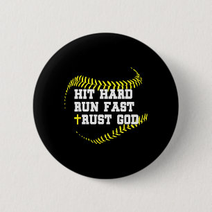 Christliches Kreuz Softball Hart Geschlagen Schnel Button