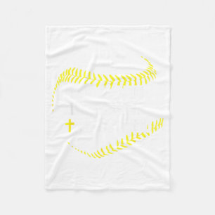 Christliches Kreuz Softball Hart Geschlagen Schnel Fleecedecke