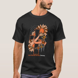 Christliches Kreuz Sonnenblume Akute myeloische Le T-Shirt