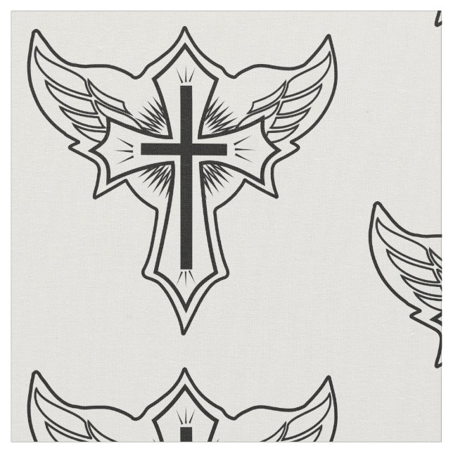 Christliches Kreuz Stoff (Nahaufnahme)