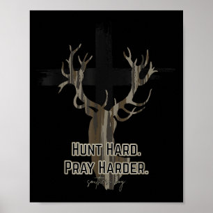 Christliches Kreuz Tarno Jagd Hartes Gebet Harter  Poster