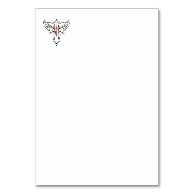 Christliches Kreuz Tischnummer (Vorderseite)