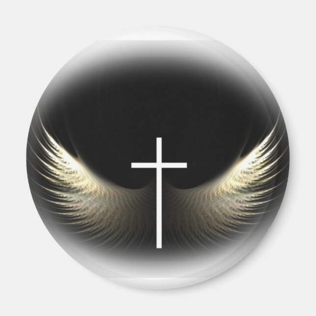 Christliches Kreuz und Heiliger Geist Magnet (Vorne)