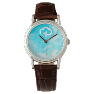 Christliches Kreuz und Wolke des ewigen Lebens Armbanduhr