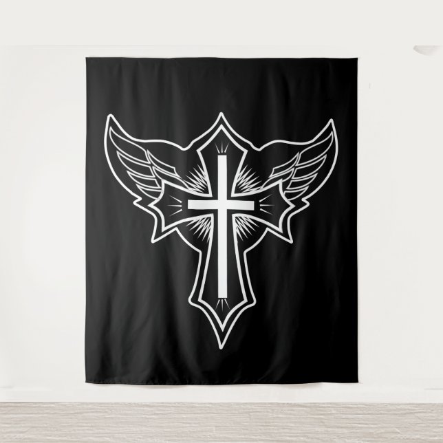 Christliches Kreuz Wandteppich (Vorderseite)