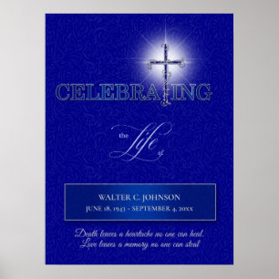 Christliches Kreuz zur Feier des Lebens Poster