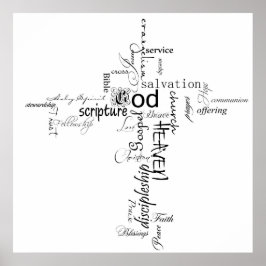 Christliches Kreuzplakat Poster