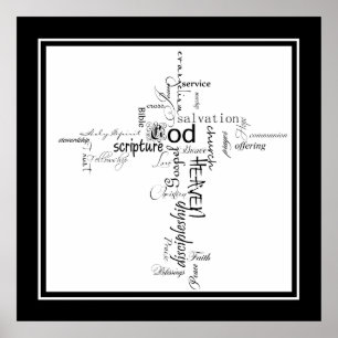 Christliches Kreuzposter Poster