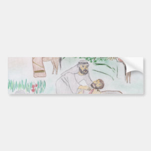 Christliches Kunstwerk Das gute Samariter Autoaufkleber