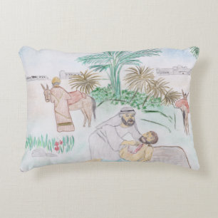 Christliches Kunstwerk Das gute Samariter Dekokissen